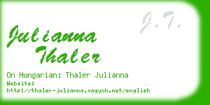 julianna thaler business card